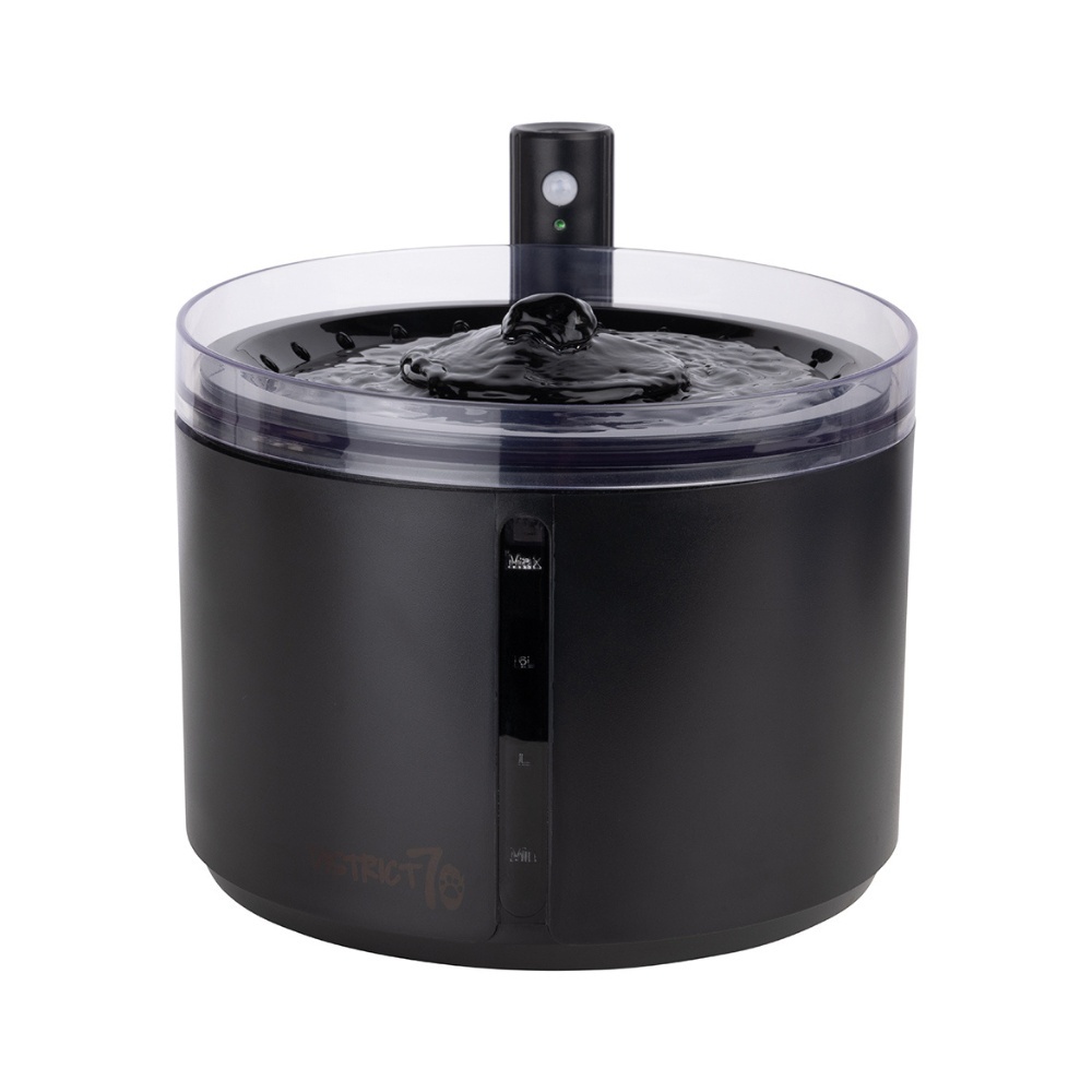 District 70 honden drinkfontein FLOW 2.2 L – Draadloos – Zwart