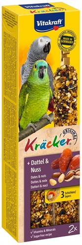 VITAKRAFT Papegaai Kracker Fruit/Noot 2 IN 1 – Gezond Witte Stokjes