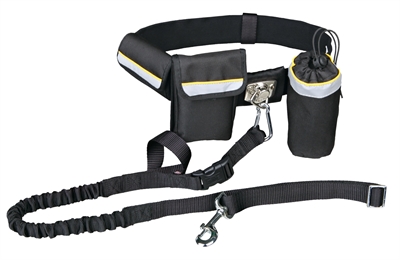TRIXIE Heupriem met Jogginglijn Zwart 60-120 cm – 100-135 cm
