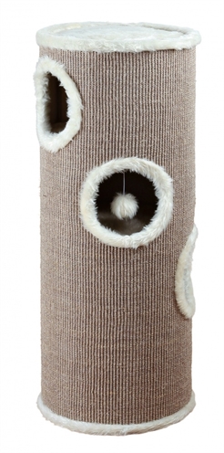 TRIXIE Krabton Edoardo Taupe/Crème 40×40×100 cm – Meerdere verdiepingen