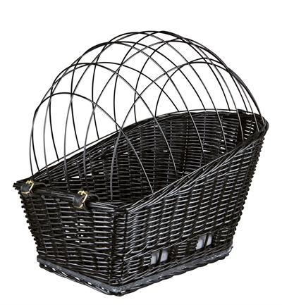 TRIXIE Fietsmand Draadkoepel Zwart 35×49×55 cm – Voor honden tot 8 kg