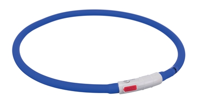 TRIXIE Lichtgevende Halsband Hond USB Royal Blauw 70×1 cm – Oplaadbaar