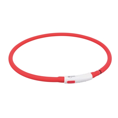 TRIXIE Lichtgevende Halsband Hond USB Rood 70×1 cm – Oplaadbaar