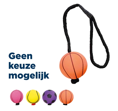 TRIXIE Voetbal Aan Touw Drijvend Schuimrubber 6×6×30 cm – Assorti