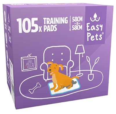 EASYPETS Puppy Training Pads 58×58 cm - 105 Stück