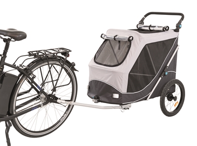 TRIXIE Hondenfietskar Opvouwbaar Grijs 103×74×95 cm – Multifunctioneel