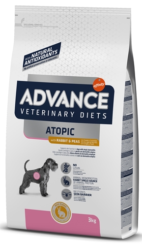 ADVANCE VETERINARY DIET Hondenvoer Atopic Gevoelige Huid 3 kg – Graanvrij