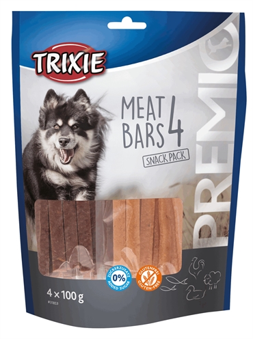TRIXIE Vlees Snacks Premio 4×100 gram – Kip, Eend, Lam, Zalm
