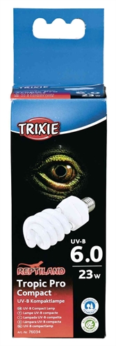 TRIXIE UV-B Lampe Reptiland Tropic Pro Compact 23W 6×6×15.2 cm - UVB/UVA