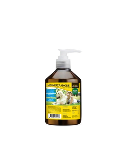 UTOPIA Hennepzaadolie 500 ml – Supplement voor gezonde huid en vacht
