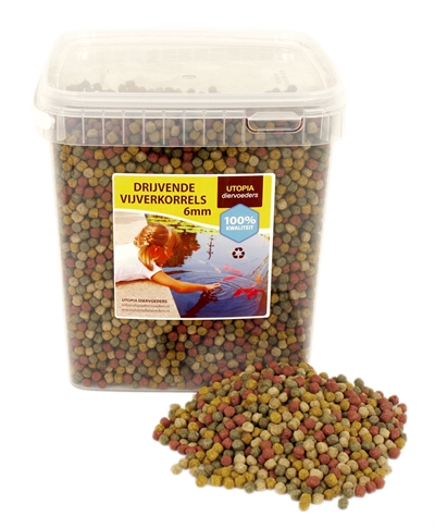 UTOPIA Vijverkorrel Drijvend 6 mm 2 kg – Visvoer voor vijvervissen
