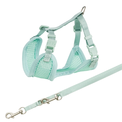 TRIXIE Puppytuig Soft Mintgroen 26×1 cm met Riem – Puppy H-tuig