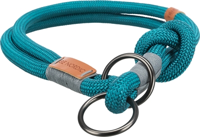TRIXIE Halsband Hond Be Nordic Halfslip Petrol 45×0,8 cm – Lichtgrijs