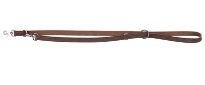 TRIXIE Hondenriem Rustic Verstelbaar Vetleer Donkerbruin 200×2,5 cm