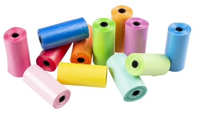 MERKLOOS poepzakjes Poopi-Dog regenboogkleuren 12×15 st – extra dik