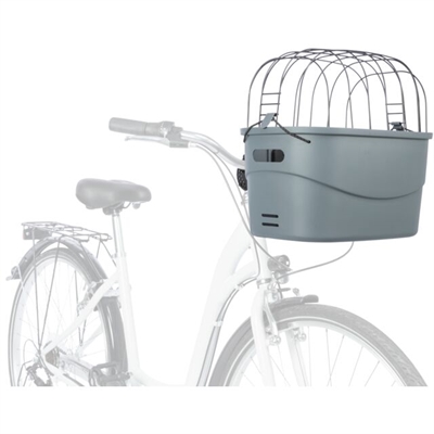 TRIXIE Stuur-Fietsmand Kunststof Grijs 42×30×39 cm – Tot 5 kg