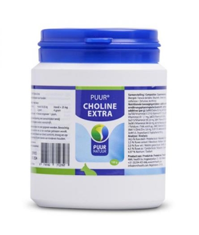 PUUR NATUUR Supplement PUUR CHOLINE EXTRA 100 GR - Ondersteuning oudere honden