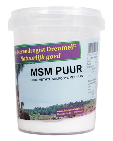 Dierendrogist MSM Puur Poeder 250 gr – Voedingssupplement voor Honden, Katten en Paarden