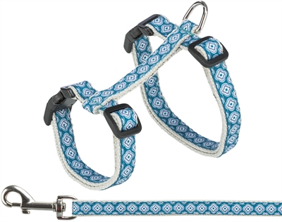 TRIXIE Kattentuig Grijs/BLAUW 27-45 cm – 120 cm riem