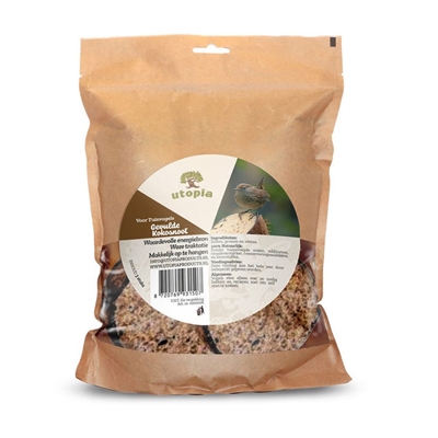 UTOPIA Gevulde Kokosnoot 3 st – Natuurlijke Vogelvoeding
