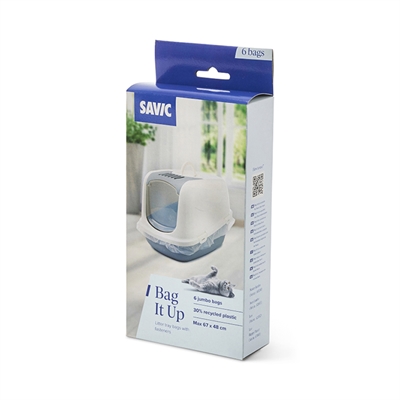 SAVIC Kattenbakzak Bag It Jumbo 11,2×4,7×24,3 cm – Gerecycled Plastic