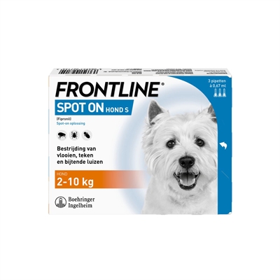 FRONTLINE Hond Spot On S 2-10 KG 3 PIP – Vlooien en Teken Bescherming