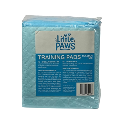 EASYPETS Training Pads LITTLE PAWS 33×45 cm – Geurloos, 30 st