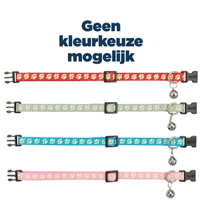 TRIXIE Katzenhalsband fluoreszierend sortiert - Merry Paws Motiv