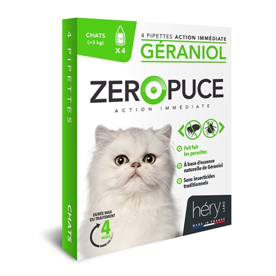 HERY Vloiendruppels Kat Geraniol 4 Pip – Boven 3 kg