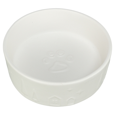 TRIXIE hondenvoerbak keramiek Kerst 12 cm 300 ml – wit