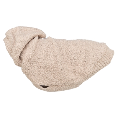 TRIXIE Hondentrui Carson Hoodie Beschermend tegen wind en kou - Capuchon met knoop - Zand - 30 cm