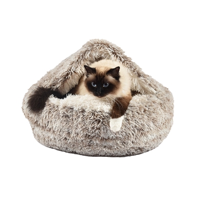 CROCI Kattenmand Iglo Gemeleerd 50×35 cm – Beige/Wit