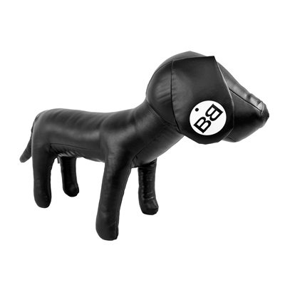 CROCI paspop hond Bobby poseerbaar met stevig metalen frame - Zwart - 72x11x32 cm