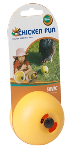 SAVIC Kippenspeeltje Chicken Fun 7,5×8 cm – Voerbal voor Kippen